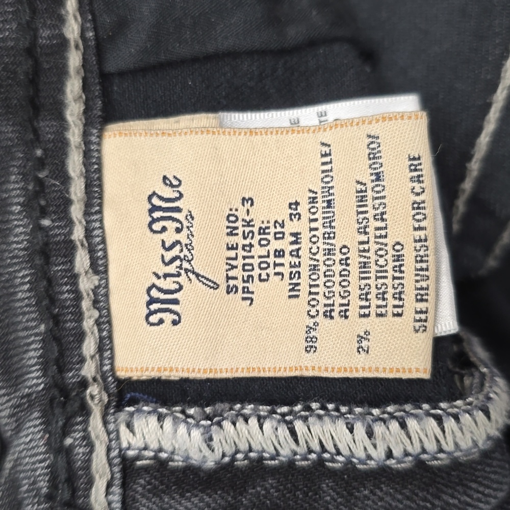 MISS ME Women's 29 X 34 Black Skinny Boot Cut Jeans - Picture 6 of 6